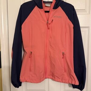 Columbia Coral and Navy Outdoor Jacket